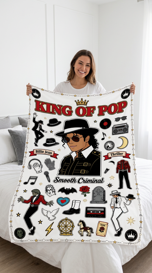 King of Pop Coloring Blanket