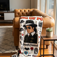 King of Pop Coloring Blanket